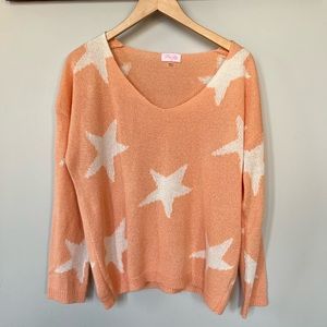 Pink Lily Star Sweater Size Small